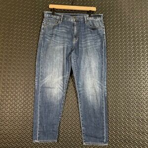 Uniqlo Blue Jeans Slim Boyfriend Tapered Middle Rise Denim Women's Size 29‎